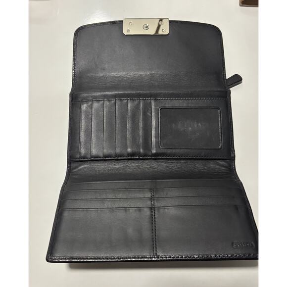 Coach Kristin Black Leather Envelope Vintage Wallet Chic GUC - Picture 3 of 6